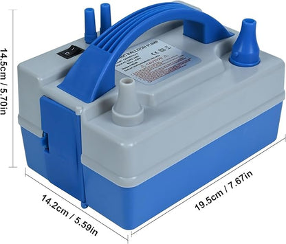 Balloon Pump Electric,Electric Air Pump for Balloons,Portable Dual Nozzle Electric Balloon Inflator/Blower with Multipurpose Hose Extension,for Party Decoration,Inflatable Pool Bed