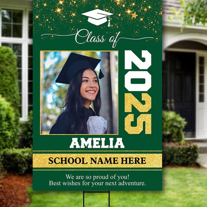 Personalized Graduation Yard Signs, Class of 2025 Sign, Graduation Senior Sign 2025, Graduate Yard Sign, Graduation Decorations Sign, High School Grad, College Graduation Sign #6