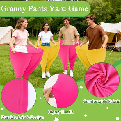 Granny Pants Yard Game Freaky Party Games Pants with Bouncy Balls and Air Pump Oversized Granny Pants Outdoor Game for Adults and Family Interactive Throwing Game for Group Gatherings