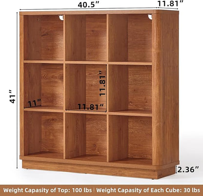 Joaxswe 9 Cube Storage Book Shelf, 40.5" Wide Organizer Bookshelf