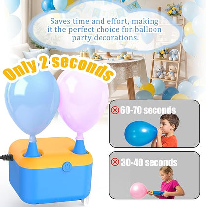 Electric Balloon Pump,6 in 1 Multifunctional Inflator with 6 Nozzles & Extension Tube,Fast Inflator Deflator Air Blower for Balloons,Party Decoration,Pool Floats Air Mattress,Inflatables & Vacuum Bags
