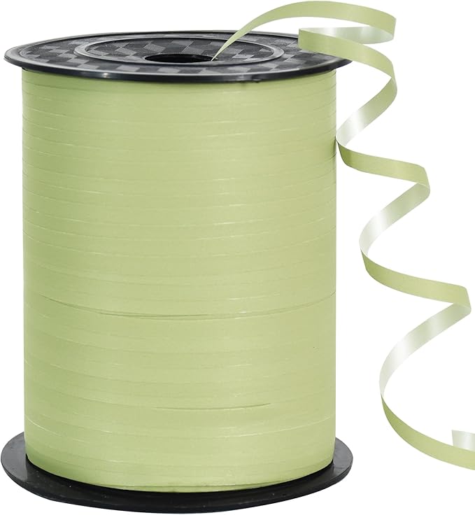 TONIFUL 500 Yards Curling Ribbon-Balloon Ribbon-Balloon String for Art&Craft Decor,Gift Wrapping,Ribbons and Bows for Christmas New Year Birthday Gifts Graduation Supplies (Grey Green)