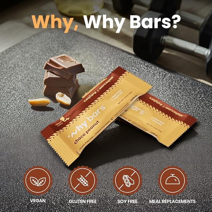 Why Bars, Protein Bars, Variety Pack, 2.04 Ounce Bars (Pack of 7 Protein Bars) - Protein Bar Superfood, Gluten Free, Non GMO, Organic, Vegan, Simple Ingredients