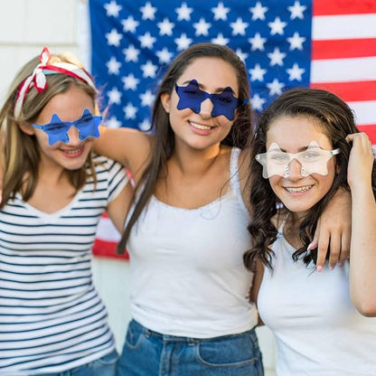 SUNOVELTIES 16/48 Star Rimless Sunglasses Irregular One Piece Colored Party Glasses Transparent Fun sunglasses for Teen Adult