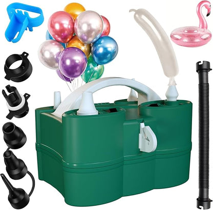 SINBEE Balloon Pump Electric Party Decorations - Electric Balloon Pump for Balloon Arch Kit, Portable Dual Nozzle Balloon Inflator