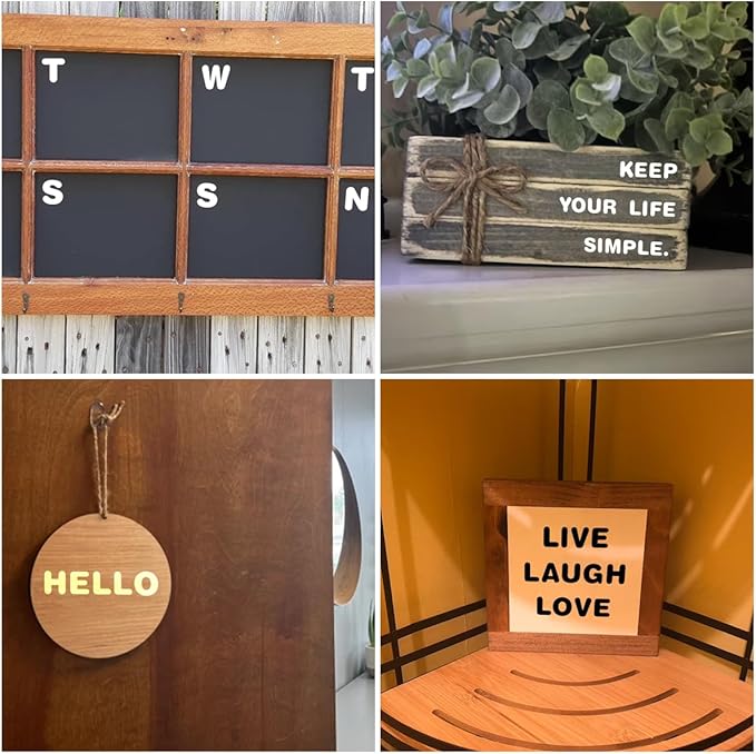 12 Inch Alphabet Letter Stencils - 40 Pack Letter Number Stencil Templates with Signs for Painting on Wood, Reusable Calligraphy Letters Stencils for Chalkboard Fabric Wood Signs
