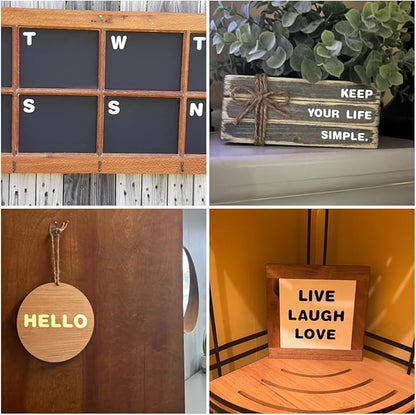 12 Inch Alphabet Letter Stencils - 40 Pack Letter Number Stencil Templates with Signs for Painting on Wood, Reusable Calligraphy Letters Stencils for Chalkboard Fabric Wood Signs