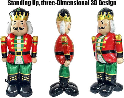 2 pcs 61" Large Size Standing Soldier Foil Balloon, For Christmas Decoration, Christmas Tree Decoration and Xmas Party Supplies, Birthday Party Photo Booth Props