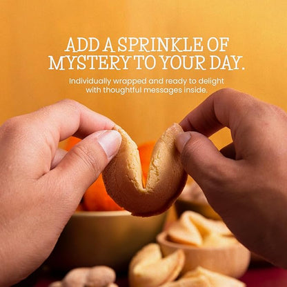 Fortune Cookies | Individually Wrapped Fortune Cookies for Christmas, Parties, Weddings, Events, and Celebrations with Fun Fortunes (100 Pack)