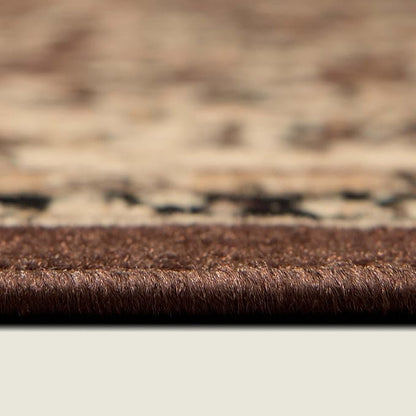 Unique Loom Sialk Hill Collection Area Rug - Washington (4' 1" Round Brown/Black)