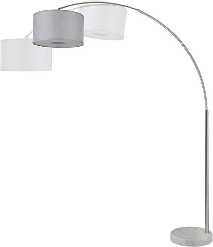 Major-Q Modern Arcing Floor Lamp - Tall Stand Up Arching Drum Shade - Large Contemporary Floor Lamp for Dining Rooms and Bedrooms - Corner Lamp for Office Lighting and Home Decor