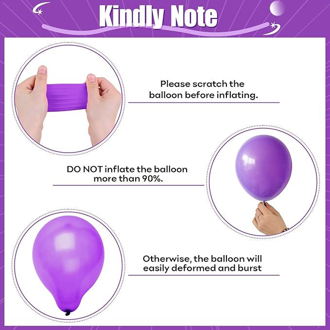 HILAVO Purple Mixed Balloons, 60 PCS 12inch Lavender Balloons Metallic Purple Confetti Latex Balloon for Girls Women Birthday Baby Shower Bridal Shower Wedding Party Decorations