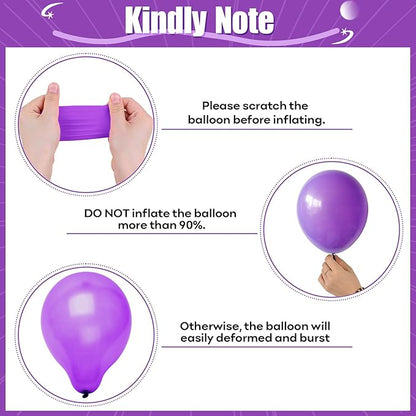 HILAVO Purple Mixed Balloons, 60 PCS 12inch Lavender Balloons Metallic Purple Confetti Latex Balloon for Girls Women Birthday Baby Shower Bridal Shower Wedding Party Decorations