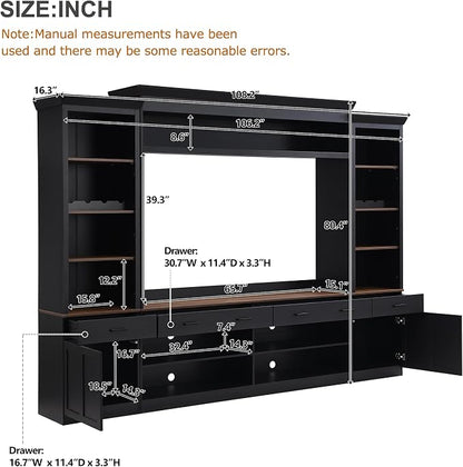 Merax Minimalist Entertainment Wall Unit Set