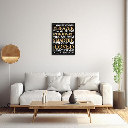 Jumong Motivational Canvas Wall Art Inspirational Wall Decor Wooden Frame Inspirational Office Wall Art Motivational Wall Decor Encouragement Artwork Poster for Home Office Living Room Bedroom