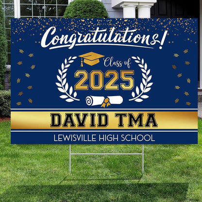 Personalized Graduation Yard Signs, Class of 2025 Sign, Graduation Senior Sign 2025, Graduate Yard Sign, Graduation Decorations Sign, High School Grad, College Graduation Sign #5