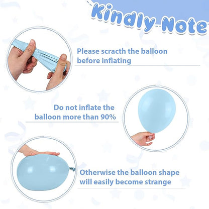 Teal Blue Balloons, 50PCS 12 Inches Turquoise Blue Pearl Latex Balloons With Metallic Confetti Balloon for Ocean Shark Sea Birthday Theme Party Decorations