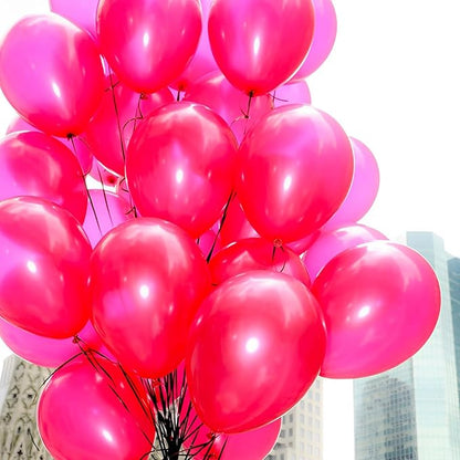 110pcs Hot Pink Balloons 12inch Dark Pink Latex Party Balloons for Graduation, Wedding, Birthday, Princess Theme Party, Valentine's Day, Baby Shower, Anniversary Party Decorations