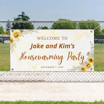 Personalized Housewarming Party Welcome Banner Decorations Double Sided Printing And Various Sizes #5