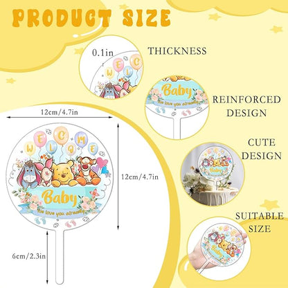 Baby Shower Winnie Cake Topper Acrylic Sign - Winnie Birthday Party Supplies - Birthday Party Decorations Centerpieces