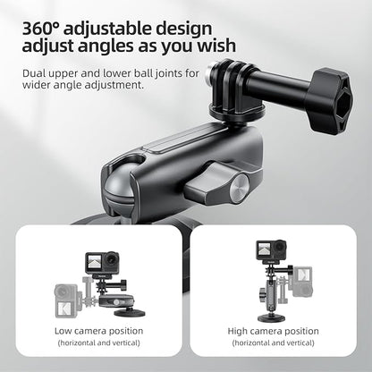 TELESIN 360 Magnetic Mount Magnet Metal Mounts for Go Pro Insta360 X4/X5 Accessory, Quick Release Car Holder Attachment for GoPro Max Hero 13 12 DJI Action 6 5 Pro OSMO 360 Nano Pocket 3 Accessories