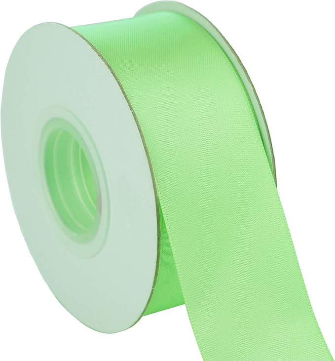 ITIsparkle 11/2" Inch Double Faced Satin Ribbon 25 Yards-Roll Set for Gift Wrapping Party Favor Hair Braids Hair Bow Baby Shower Decoration Floral Arrangement Craft Supplies, Mint Ribbon