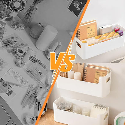 3 Pcs Kitchen Cabinet Door Organizer, Adhesive Mount Inside Cabinet Door Storage, Under Sink Storage Shelf for Kitchen,Bathroom,Office (Transparent)