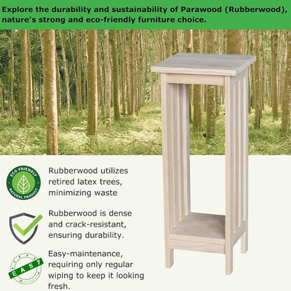 International Concepts Mission Plant Stand, 30-Inch High, Solid Parawood, Unfinished