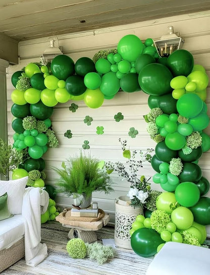 Green Balloons, 50 Pcs Dark & Lime Green Balloons 12 Inch Latex Balloons for St. Patrick’s Day, Baby Shower, Jungle Safari Birthday Party Decorations, Indoor Outdoor