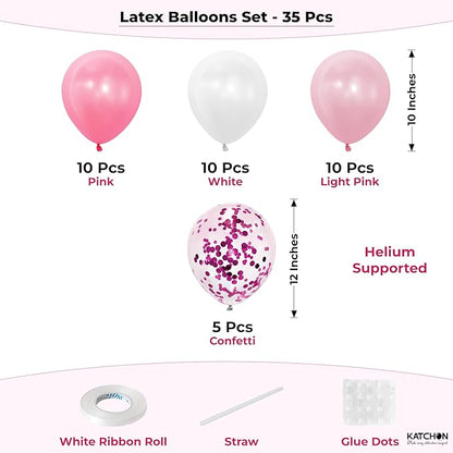 KatchOn, Pink Birthday Decorations Set – Pack of 42 | Happy Birthday Banner and Lip Decor For Happy Birthday Decorations Women, Girls, Her | Pink Party Decorations | Birthday Backdrop | Birthday Sign