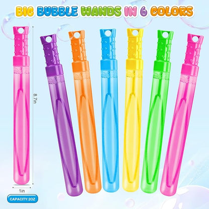 OCHIDO 72 Pcs Bubble Wand in 6 Colors, Bubble Wands Bulk for Kids Party Favors, Bubbles Party Favors for Summer Toys Gift, Indoor Outdoor Activity, Birthday Party, Wedding, Goodie Bags Stuffers