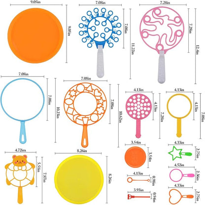 B bangcool Bubble Wands Set - Big Bubbles Wand Funny Bubbles Maker with Tray, Nice for Outdoor Playtime & Birthday Party & Games, Suitable for All Age People