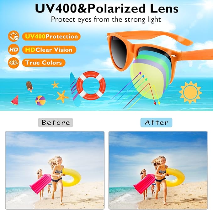 100 Pack Neon Kids Sunglasses Party Favors for Birthday Party Summer Beach Pool Party Supplies