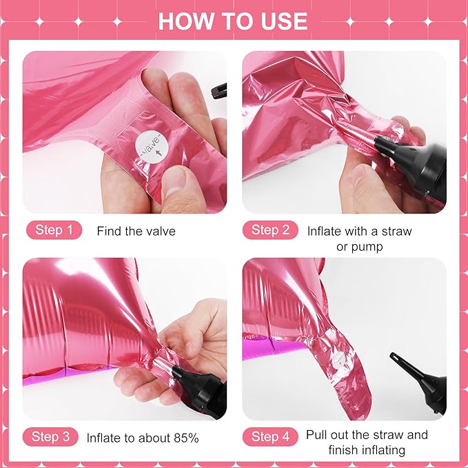 DustyPink and HotPink Square Foil Balloons 25 Pcs Metallic DustyPink and HotPink Balloons Wall Backdrop for New Year Graduation Birthday Bridal Shower Party Arch Backdrop Decorations