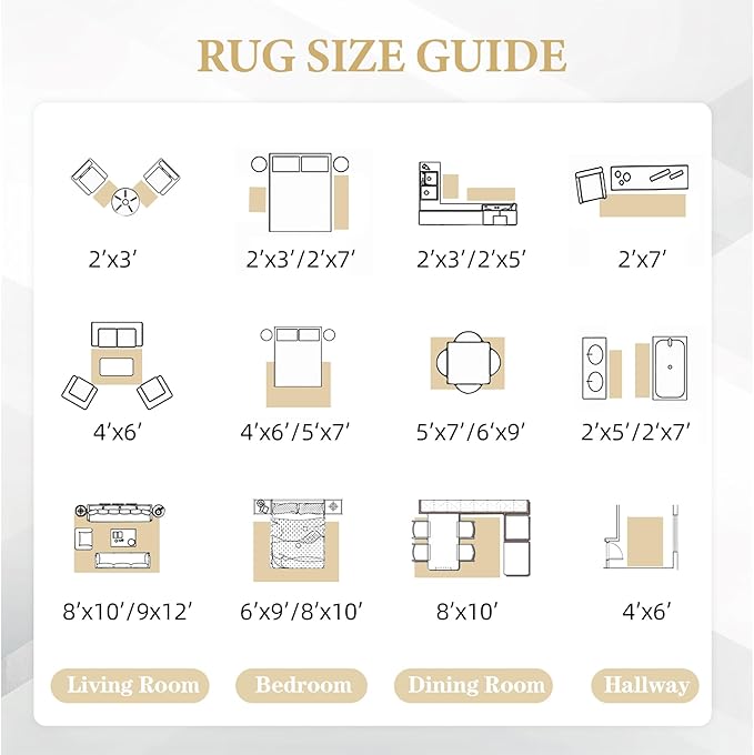 Area Rug Living Room Rugs 8x10 - Large Soft Boho Geometric Rug, Non-Slip Foldable Washable Rugs Non Shedding Morden Indoor Floor Carpet for Living Bedroom Office Dining Room (Moroccan Beige, 8'x10')