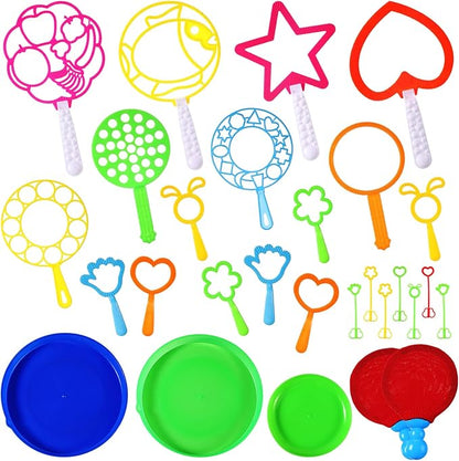WinnerWhy 30 Pcs Big Bubble Wands Set Most Ages Summer Outdoor Birthday Parties, Without Bubble Solution(pop)