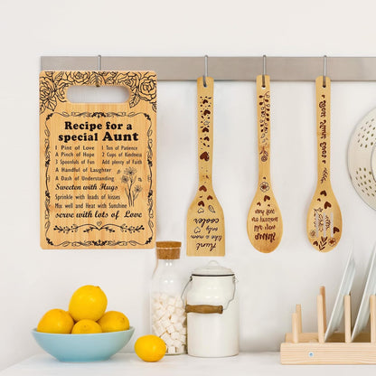 Gifts for Aunt from Niece Nephew, Unique Christmas Birthday Aunt Gifts Cutting Board Set, Birthday Gifts for Aunt Best Aunt Ever Gift Ideas, Christmas Auntie Gifts for Aunt to Be New Aunt Auntie