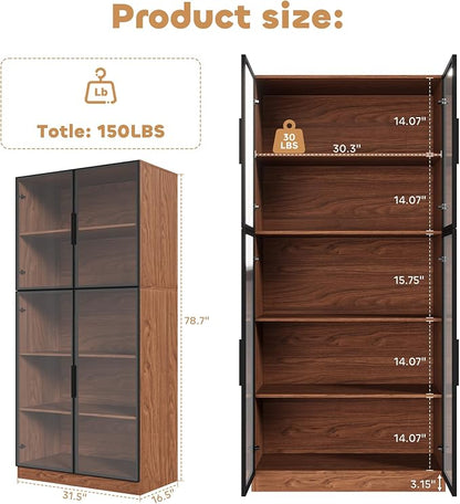 Mekminop Modern Display Storage Cabinet