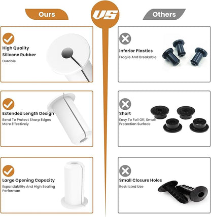 4pcs in Wall Pass Through Cable Routing Kit Compatible for Starlink Mounting 1 Inch Wall Hole Silicone Cable Feed Through Bushing Grommet Accessories for Router Ethernet Adapter
