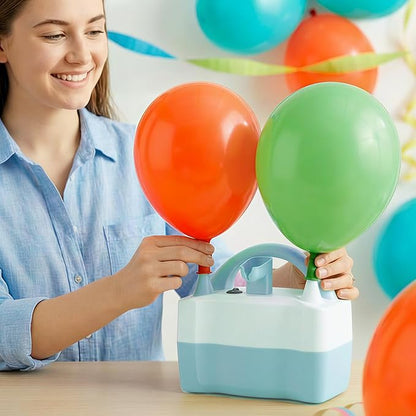 Electric Balloon Pump, 4-in-1 Balloon Inflator with Auto Deflate Function, Portable Air Filler Machine for All Latex & Foil Balloons, Fast Inflation & Quick Deflation for Party Decoration