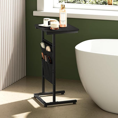 HOOBRO C Shaped End Table, 28.3" Side Table