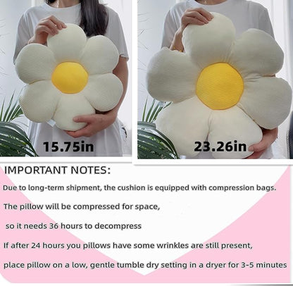 Flower Pillow Pink Throw Pillow Cute Daisy Decorative Pillow 15.75" Home Decorative Pillows for Bed, Sofa, Couch