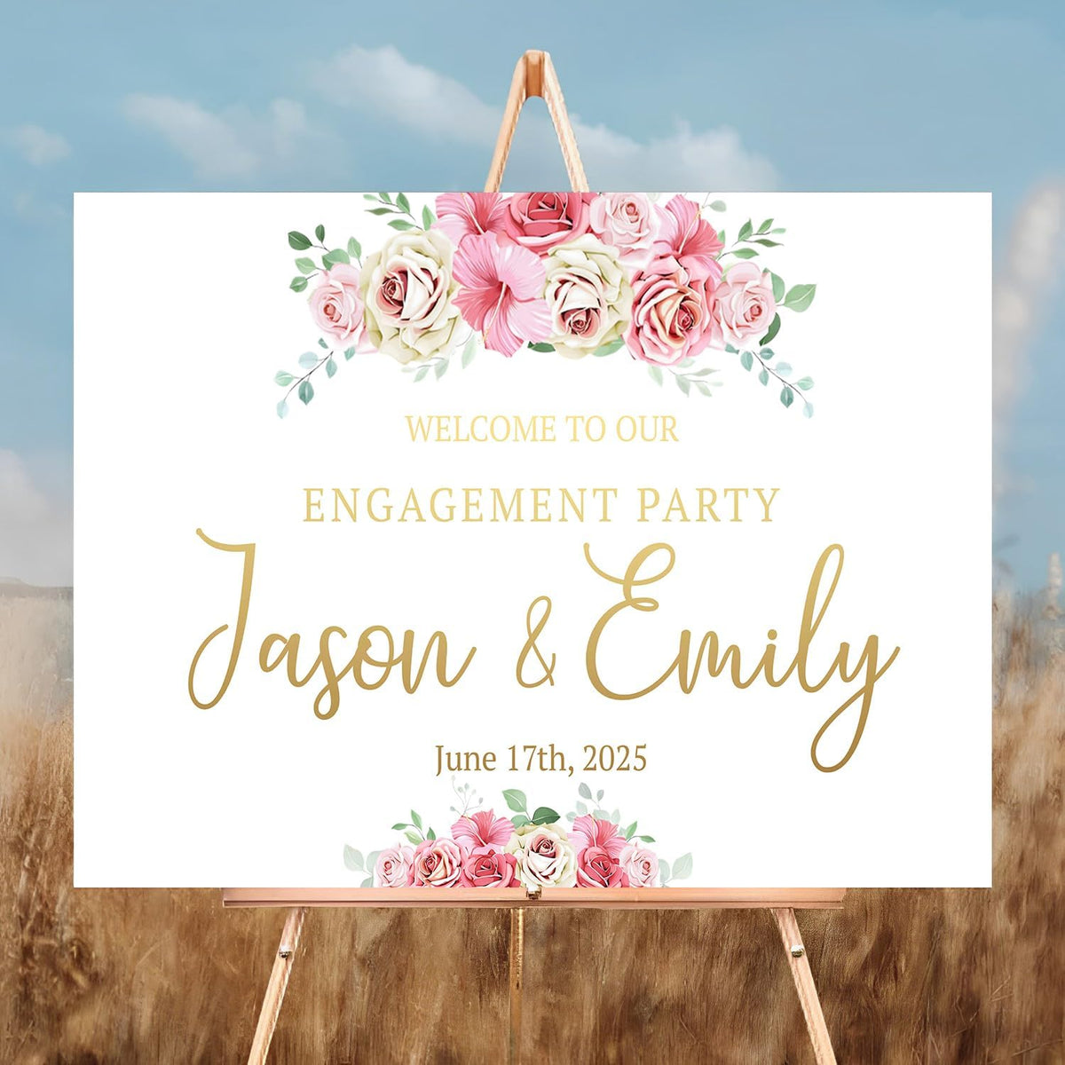 Welcome To Our Engagement Party - Classy Decorations, Announcement Signs & Party Accessories