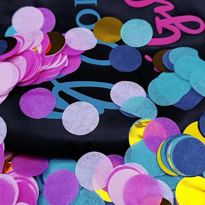 Gender reveal balloon, Gender Reveal Party,Biodegradable, 2pcs Gender Reveal Confetti with Pink and Blue Confetti, 36 Inch Black Gender Reveal Balloons for revelacion de sexo de bebe