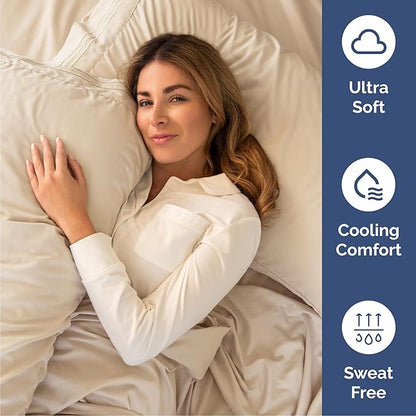 Cal King Size 4 Piece Sheet Set - Comfy Breathable & Cooling Bed Sheets Set - Hotel Luxury Bedding for Women, Men, Kids, Teens, Boys & Girls - Deep Pockets, Ultra-Soft, Wrinkle Free - Oeko-Tex - Wheat