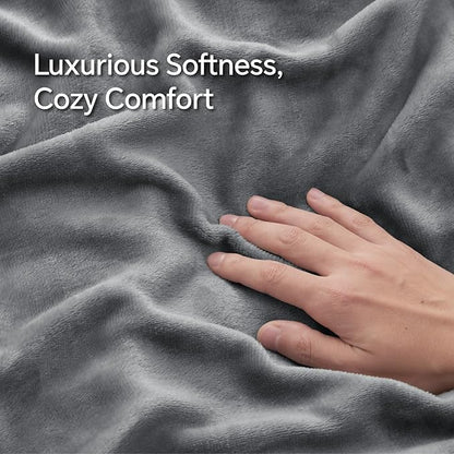 BEDELITE Velvet Pillow Covers 18x18 with Zipper, 2 Pack Super Soft Square Pillow Covers for Bedroom, Sofa, Couch,Luxury Cozy Fleece Pillowcases for All Seasons(18x18 Inches, Gray)