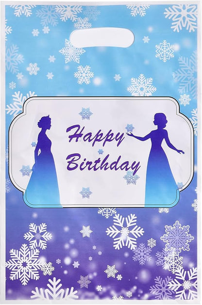 Yzzhaoo 30Pcs Frozen Themed Party Favors Bags, Princess Goodie Bags with Handles for Kids Birthday Party Theme Candy Treat Small Gift Bags