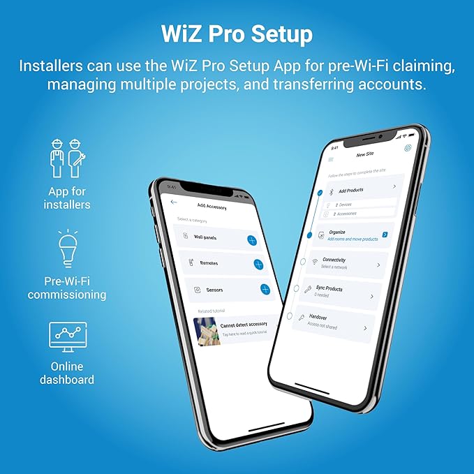 HALO 4 inch Smart Wi-Fi Recessed Canless LED Downlight 4-Pack, Connected by WiZ Pro with SpaceSense Motion Detection, Tunable White, 16M+ Colors WiZ App Control, Wet Rated, Dimmable - RLWZC409-4PK
