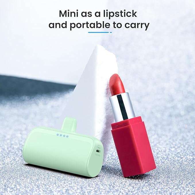 Mini Portable Charger Power Bank for iPhone,5200mAh Portable Phone Charger, Ultra-Compact PD Fast Charging Battery Pack Compatible with iPhone 14/14 Plus/Pro Max/13/12/12 Mini/11/XS/XR/X/8/7/6/6s