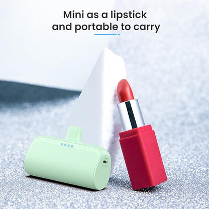 Mini Portable Charger Power Bank for iPhone,5200mAh Portable Phone Charger, Ultra-Compact PD Fast Charging Battery Pack Compatible with iPhone 14/14 Plus/Pro Max/13/12/12 Mini/11/XS/XR/X/8/7/6/6s